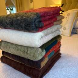 Yak Wool Blend Blanket Hand Loomed in Nepal Himalayan Travel Throw Yoga Camping Warp Fairly Traded From Ideal Gift Home Accessories - thumbnail 1