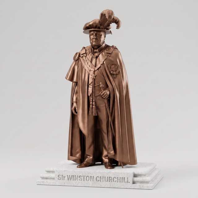 Winston Churchill - Knight Of The Garter Statue British War Time Leader - image 1