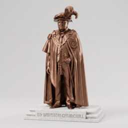 Winston Churchill - Knight Of The Garter Statue British War Time Leader - thumbnail 1