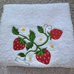 Embroidered Strawberry Towels, Personalized Luxury Cotton Range - thumbnail 2