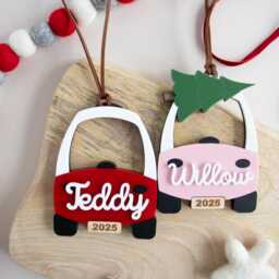 Personalised Christmas Car Bauble First Hanging Ornament - thumbnail 2