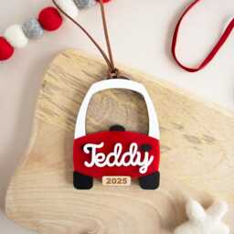 Personalised Christmas Car Bauble First Hanging Ornament - thumbnail 3