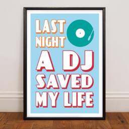 Last Night A Dj Saved My Life, Indeep, Music Poster, Wall Decor