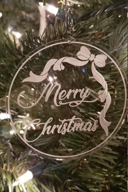 Merry Christmas Bow Ornament
