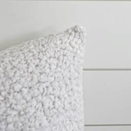 Avery -- - Natural Sherpa Pillow Cover Natural Neutral Fuzzy Ivory - thumbnail 3