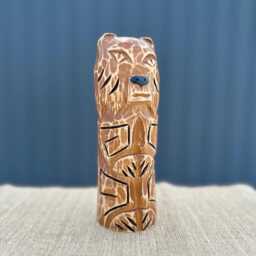 Wooden Bear Sculpture Mountain Cabin Decor Hand Carved Wildlife Art Rustic Lodge Animal Gift Nature Inspired Figurine - thumbnail 2