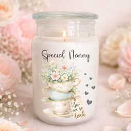 Special Nanny Candle Gift For Mother's Day Or Birthday Floral Jar - thumbnail 1