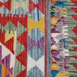 Classic Rug, Handmade Artisan Afghan Turkish Scandinavian Navajo Bohemian Wool Flatweave Multicolour Kilim Rug 157x101 cm - thumbnail 3