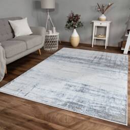 Navy Silver Grey Sketch Shimmer Sheen Effect Modern Rug Silky Soft Chic Design Area Mat