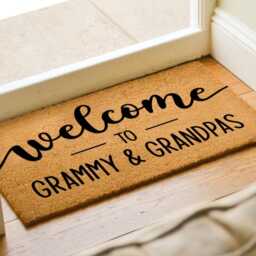Personalised Welcome Doormat - To Grammy & Grandpas New Home Decor Grandparent Gift Family Mat Housewarming - thumbnail 2