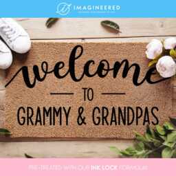 Personalised Welcome Doormat - To Grammy & Grandpas New Home Decor Grandparent Gift Family Mat Housewarming - thumbnail 1