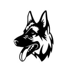 German Sheperd Guard Dog Alsatian K9 Security Car Van Bonnet Vinyl Side Sticker Wall Art Hood Graphic Window Door Sign Motorhome