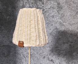 Woolen Lampshade, Scandinavian Style, Handmade, Knitted Lampshade , Interesting Unique Home Decoration, Table Lamp