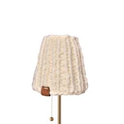 Woolen Lampshade, Scandinavian Style, Handmade, Knitted Lampshade , Interesting Unique Home Decoration, Table Lamp - thumbnail 2