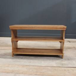Shoe Storage Bench Seat, Old Pine Finish, Footwear Organiser, Hallway Boot Rack - thumbnail 2
