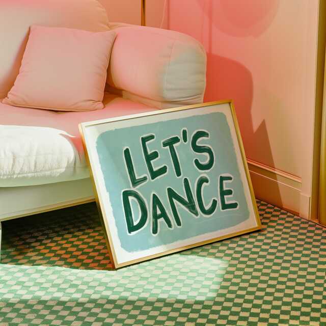 Let's Dance Print A5-A2 - Wall Art Poster Decor For Living Room Party Wall Art - image 1