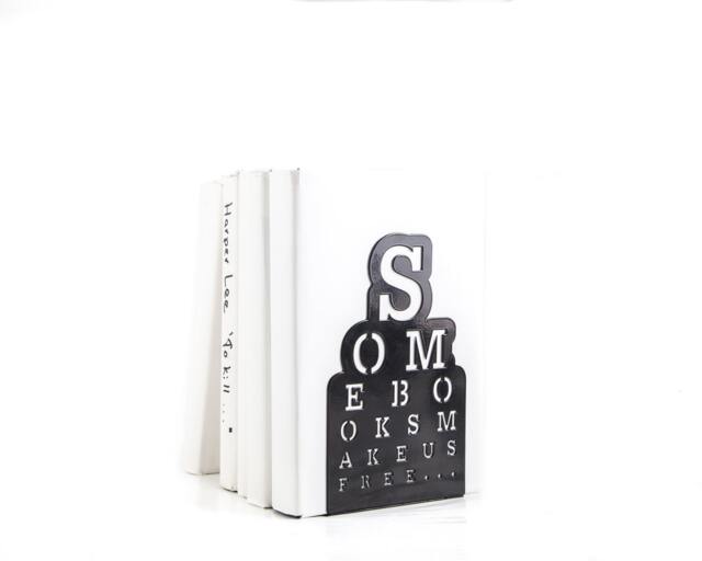 Inspirational Bookend For Your Office // Eyesight Chart Some Books Make Us Free - image 1