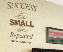 Success Is The Sum Of Small Efforts Repeated Day in Out Inspirational Leadership Motivational Office Wall Quote Sticker Art Vinyl Decal A57 - thumbnail 1