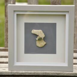 Dog Memorial Pet Portrait Custom Dog Lover Gift Framed Wall Art Birthday Pebble First - thumbnail 2