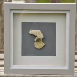 Dog Memorial Pet Portrait Custom Dog Lover Gift Framed Wall Art Birthday Pebble First - thumbnail 3