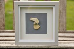Dog Memorial Pet Portrait Custom Dog Lover Gift Framed Wall Art Birthday Pebble First - thumbnail 1