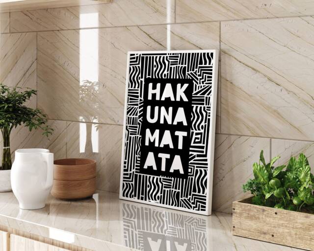 Hakuna Matata Print, Wall Art Art, Decor, Kids Bedroom Boy Girl Print Prints, Framed A4 A3 A2 - image 1