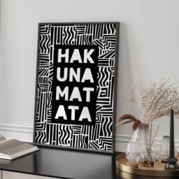 Hakuna Matata Print, Wall Art Art, Decor, Kids Bedroom Boy Girl Print Prints, Framed A4 A3 A2 - thumbnail 2