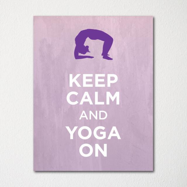 Keep Calm & Yoga On - Fine Art Print Choice Of Color Purchase 3 Receive 1 Free - image 1