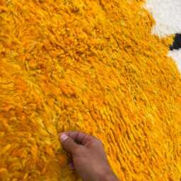 Moroccan Rug - Handmade Area Yellow Rugs For Living Room Wool Berber Rug- 4x6 Aboujaad - thumbnail 3