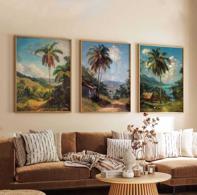 Set Of 3 Haiti Posters, Travel Prints, Caribbean Wall Art Set, City Poster Haitian Decor - image 1