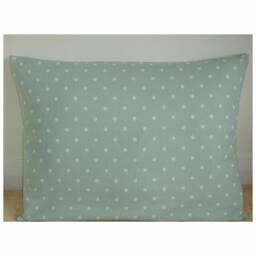 Pillow Sham Cushion Cover Duck Egg Rectangle Oblong Lumbar Case Pillowcase Polka Dots 12x20 Bolster White Spots Spot Polkadot