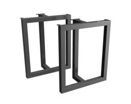 Handmade Steel Table Legs - Pair - T-Shape, Custom Powder Coat Finish - thumbnail 1