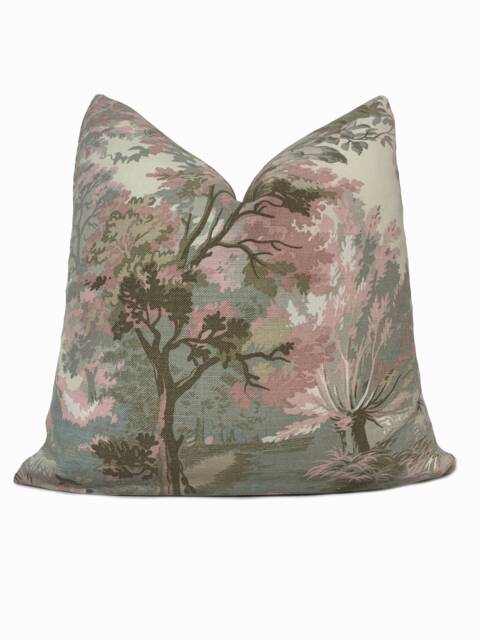 Thibaut Lincoln Toile Heritage Collection Blush Blue Cushion Cover Pillow Double Sided - image 1