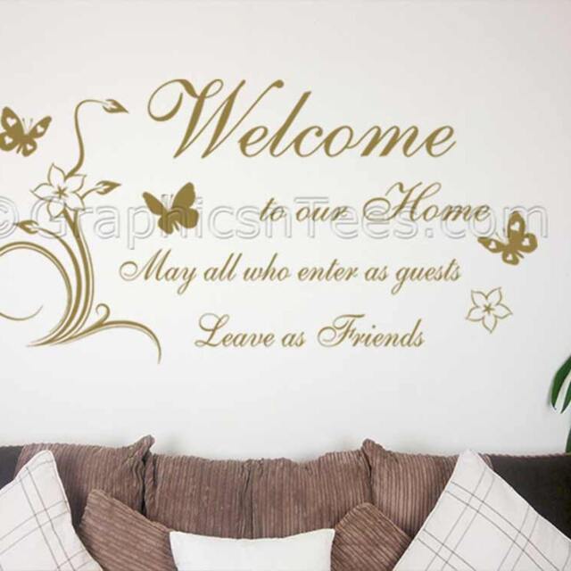 thumbnail image 2 of Welcome Home Vinyl Wall Art Decal Sticker – UK Design For Living Room, Bedroom Pq142 2 of 6
