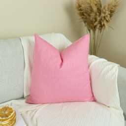 Linen Pink Cushion Cover Scatter Pillow Lumbar - All Sizes