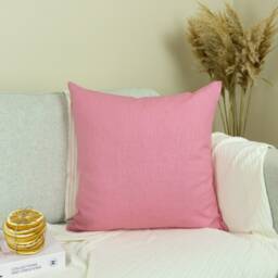 Linen Pink Cushion Cover Scatter Pillow Lumbar - All Sizes - thumbnail 3