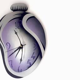 Folding - Handmade Surreal Melting Clock, Wall Home Decor - thumbnail 3