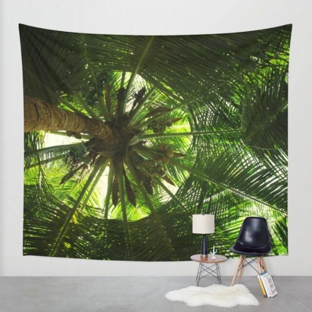 Palm Tree Wall Tapestry, Wall D??cor, Tropics Photography, Nature Tapestry, Nature Wall Hanging - image 1