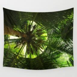 Palm Tree Wall Tapestry, Wall D??cor, Tropics Photography, Nature Tapestry, Nature Wall Hanging - thumbnail 3