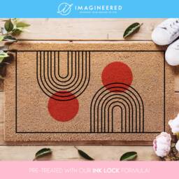 Doormat Abstract D??cor, Mid Century Art Modern Doormat, Minimalist Housewarming Gift, Geometric Entryway Accessory - thumbnail 1
