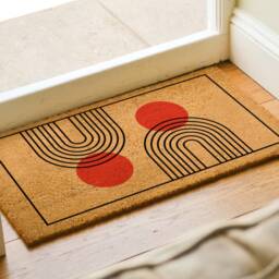 Doormat Abstract D??cor, Mid Century Art Modern Doormat, Minimalist Housewarming Gift, Geometric Entryway Accessory - thumbnail 2