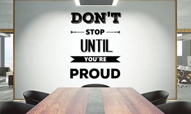 Teamwork Quote Wall Decal - Inspirational Office Gym Motivational Vinyl Sticker 1743Re - image 1