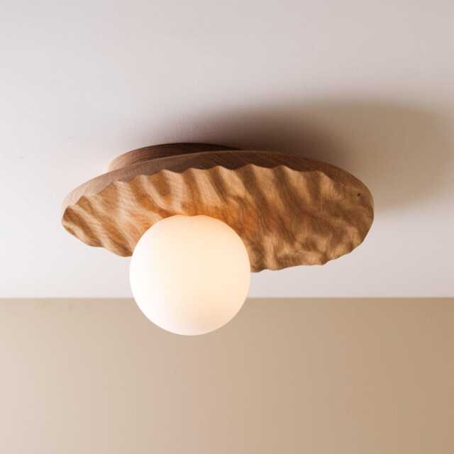 Towan Ceiling Light in Solid Oak/Walnut - image 1