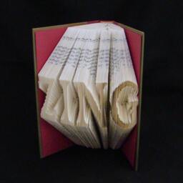 Zing 4-Letter Words Custom Order Personalized Gift Unique Book Origami Folded-Book Art Sculpture - thumbnail 2