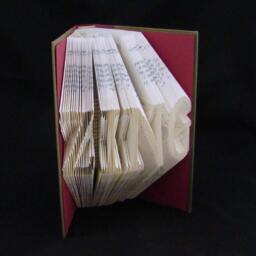 Zing 4-Letter Words Custom Order Personalized Gift Unique Book Origami Folded-Book Art Sculpture - thumbnail 4