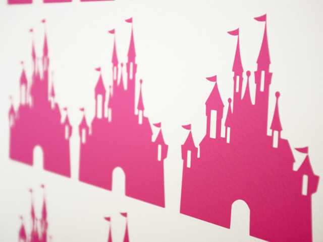 Princess Castle Vinyl Wall Art Decals/stickers - Various Colours & Sizes Perfect For Themed Rooms - image 1