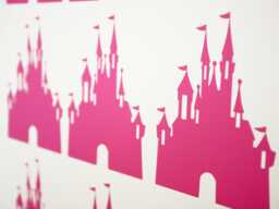 Princess Castle Vinyl Wall Art Decals/stickers - Various Colours & Sizes Perfect For Themed Rooms