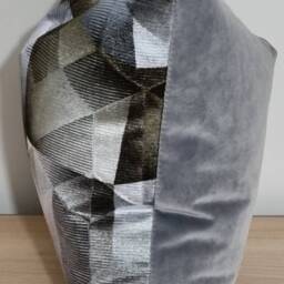 Designers Guild Maurier Graphite & Omega Velvet Cushion Cover 45x45 cm - thumbnail 2