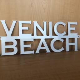 Venice Beach Palm Tree Metal Wall Art 14Ga Steel Sign - thumbnail 2