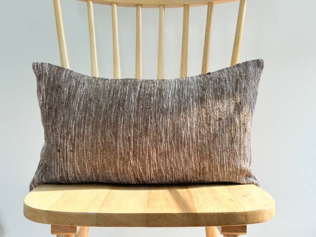 Hand Woven Natural Fiber Lumbar Pillow Cover - image 1